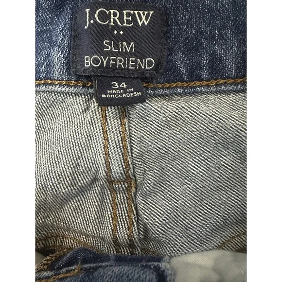 J. Crew Factory Slim Boyfriend Jean All-Day Stretch Plus Size 34 BT047 Blue Wash - Picture 6 of 12